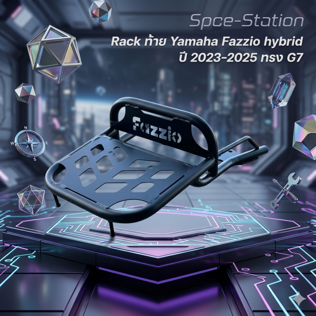 Rack ท้าย Yamaha Fazzio hybrid ปี 2023-2025 ทรง G7🛵🛵>>SN<<🛵🛵