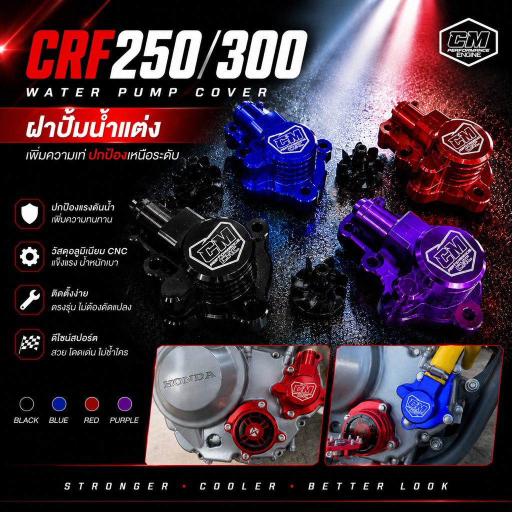 ฝาปั้มน้ำแต่งforCRF250/300