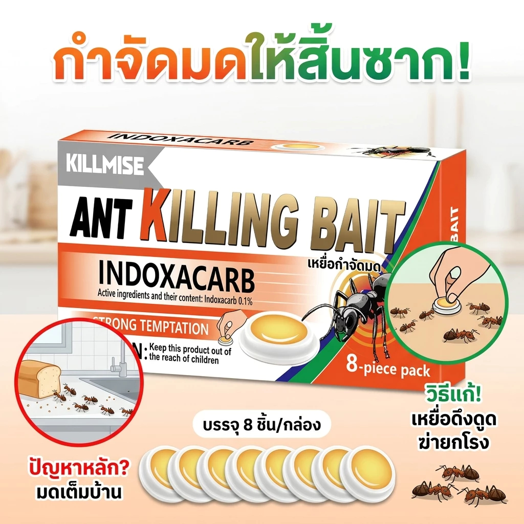 วางง่าย มดตายไว TIA เหยื่อกำจัดมด เจลกำจัดมด ยาฆ่ามด เหยื่อมด เจลฆ่ามด Ant Bait