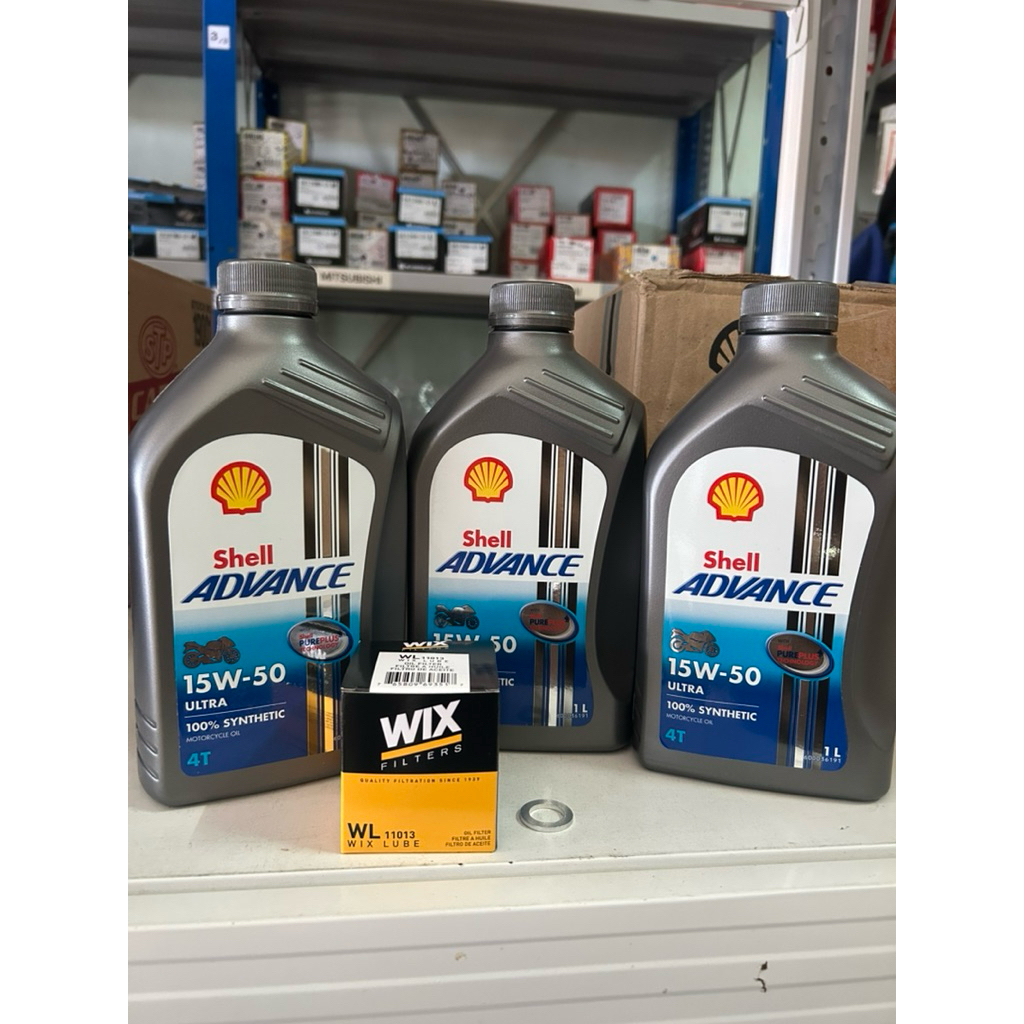 shell advance altra 15w50 (3 L) พร้อมกรอง SR400