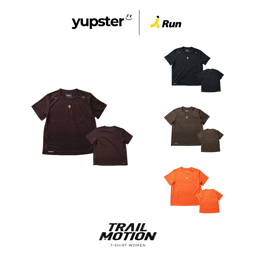 yupster Wonen's TRAIL MOTION Running T-Shirt เสื้อวิ่งของผู้หญิง แขนสั้น รุ่นเทรลโมชั่น