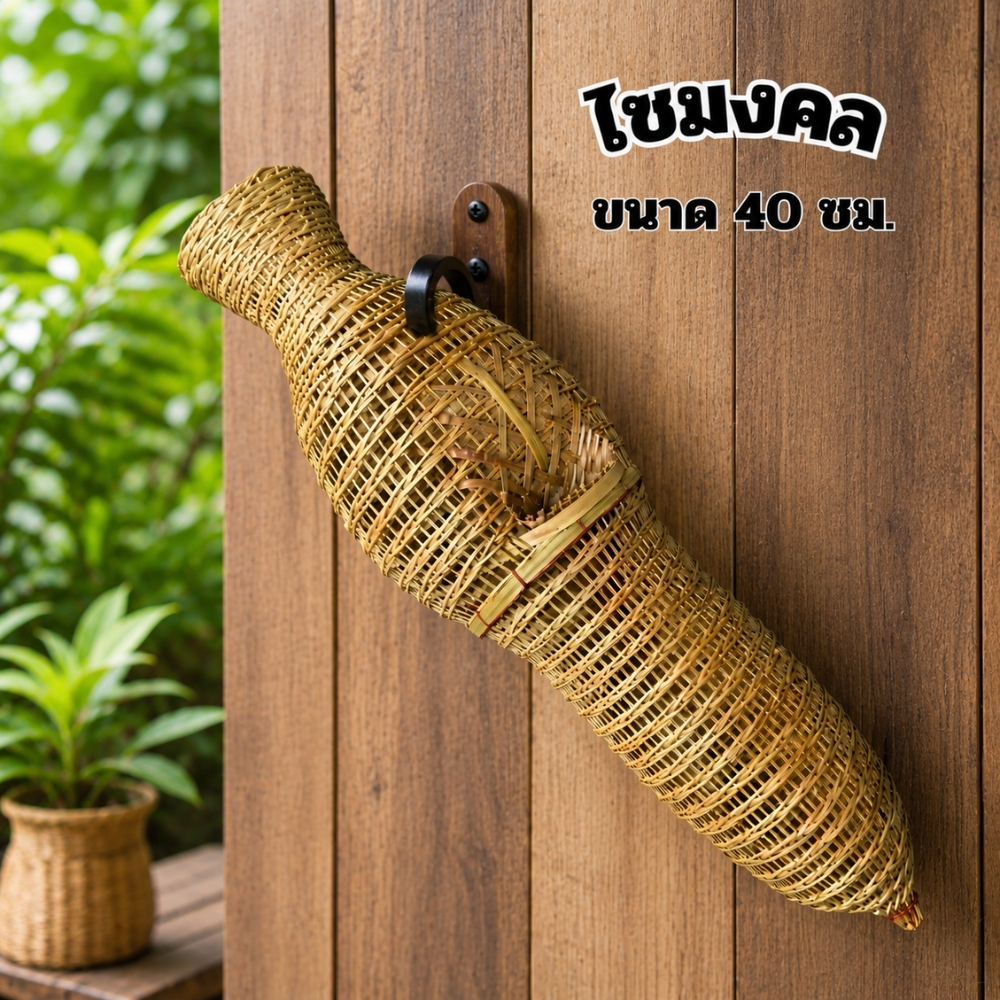 ไซไม้ไผ่ 40 ซม. ไซดักปลา ไซมงคล ใช้ดักเงินดักทอง (ไซ40ซม.)