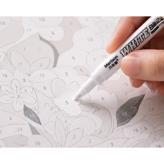 ปากกาเขียนสีขาว Paint Marker ปิดเลขระบายสีตามตัวเลข ปากกาเพ้นท์สีขาว แห้งไวกันน้ำ สำหรับงานอาร์ต