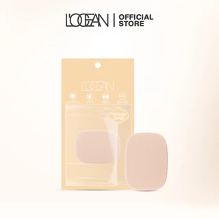 [1ชิ้น] L'OCEAN พัฟทาแป้งผสมรองพื้น NBR สำหรับทาแป้งอัดแข็งหรือรองพื้น สีเนื้อ [ใช้เปียก-แห้ง]