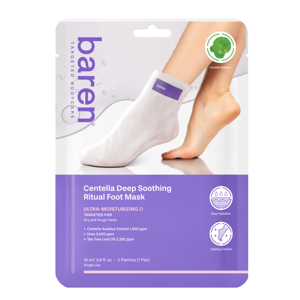 BAREN CENTELLA DEEP SOOTHING RITUAL FOOT MASK (6 PATCHES)  บาเรน เเซนเทลลา ดีพ ซูทติ้ง ริชวล ฟุต มาส์ก (6 แผ่น)