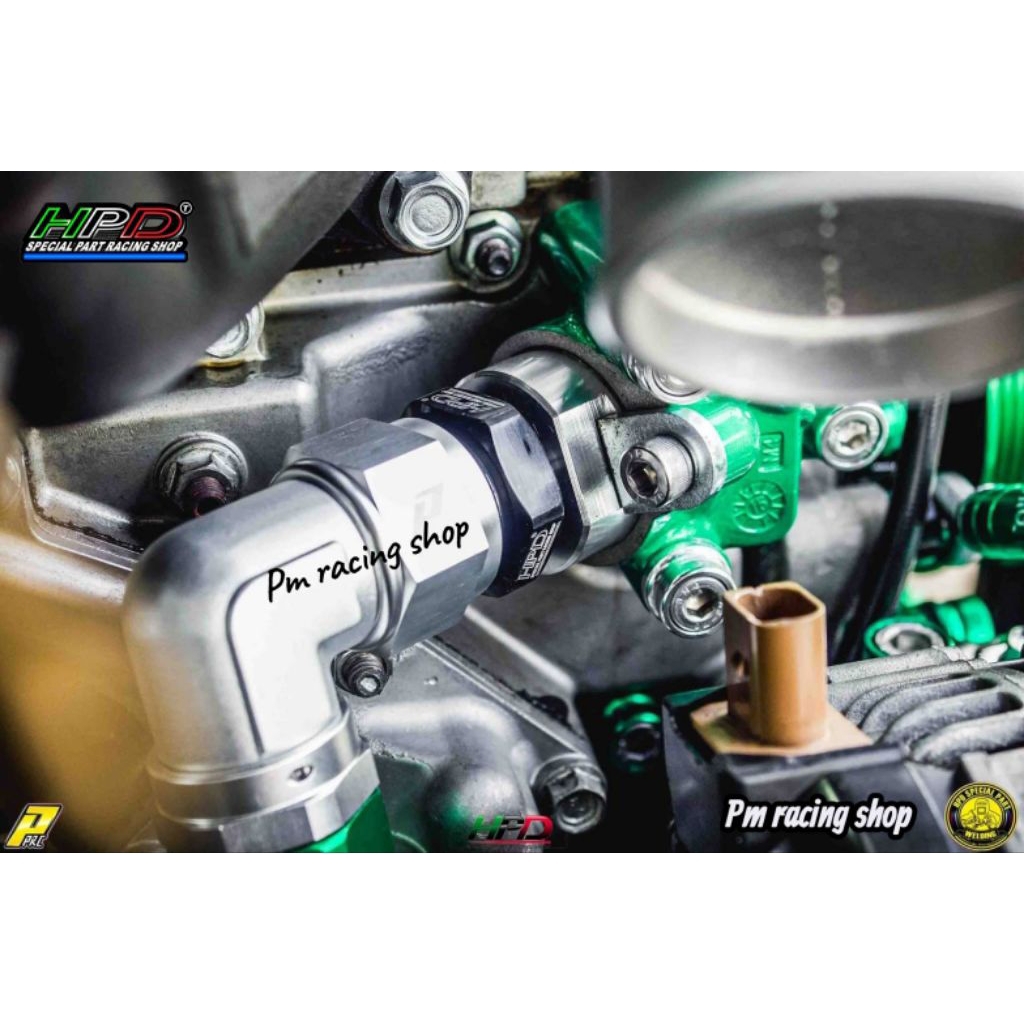 แป้นคอน้ำล่างHPD พร้อมเกลียวAN16 ตรงรุ่น D-max/All-new/U4  สำหรับเดินท่อน้ำแบบฟิตติ้ง🚀
