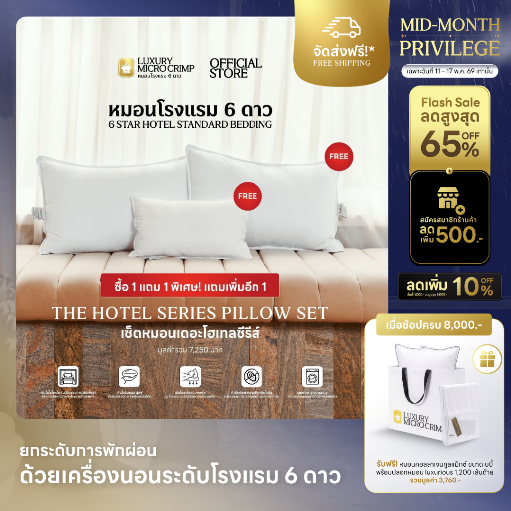 THE HOTEL SERIES PILLOW SET (เซ็ตหมอนเดอะโฮเทลซีรีส์)
