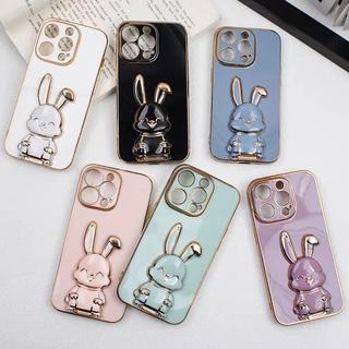 เคส ขาตั้ง กระต่าย สำหรับ Realme Note80 Note60 60X Note50 Realme C85 C71 C61 C63 กระจก ฝาหลัง น่ารัก พร้อมจัดส่งQ8