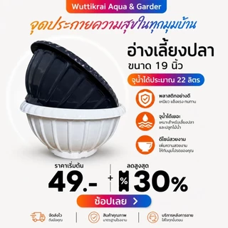อ่างเลี้ยงปลา 19 นิ้ว อ่างบัว พลาสติกหนา ทนแดด ใช้เลี้ยงปลา/ปลูกบัว/แต่งสวน