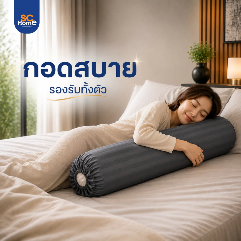 ปลอกหมอนข้าง ริ้วสี ผ้า Microsoft ป้องกันไรฝุ่น thumbnail 4