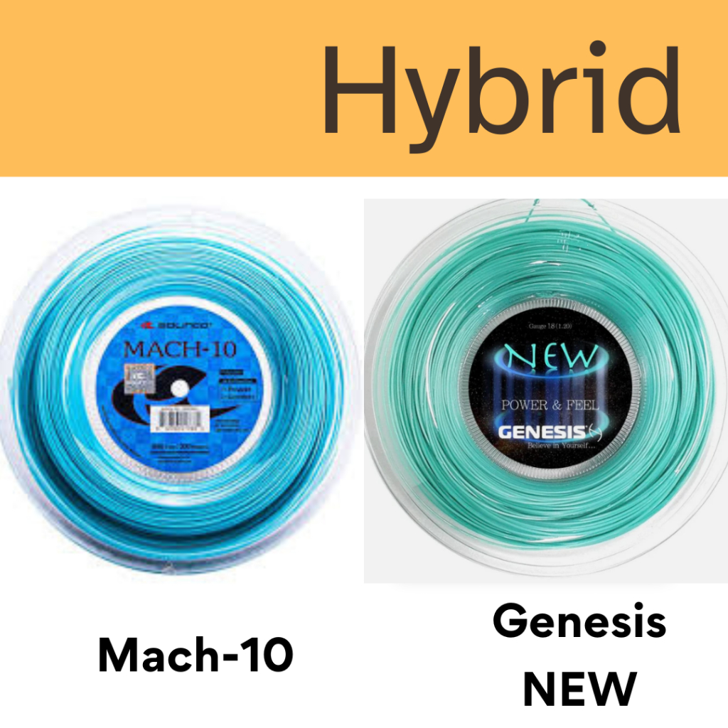 เอ็นเทนนิสไฮบริด Solinco Mach-10 / Genesis NEW (แบ่งขาย สำหรับ 1 ไม้)