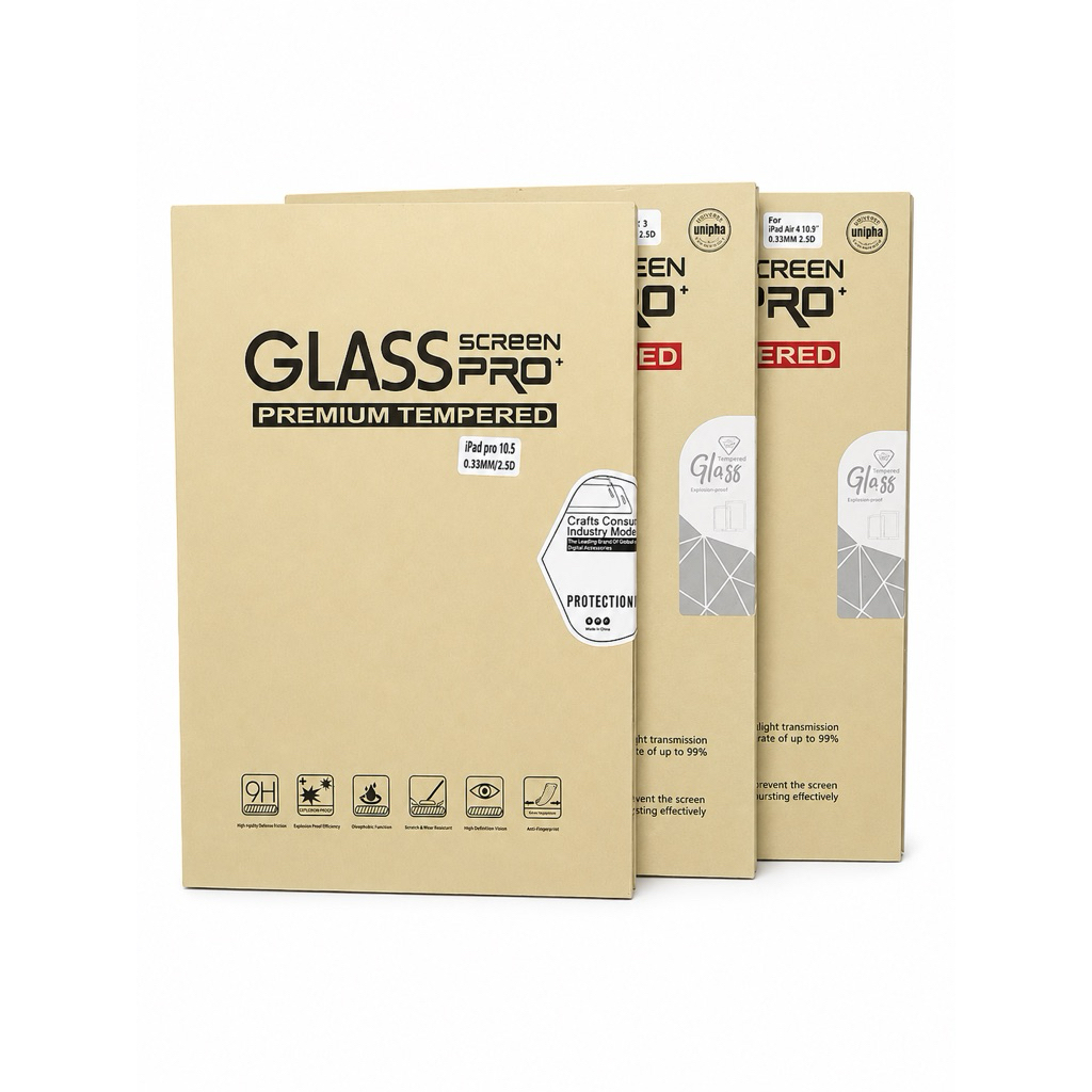 ฟิล์มในรูปคือกระจกกันรอยสำหรับ iPadแบบกระจกนิรภัย (Tempered Glass)