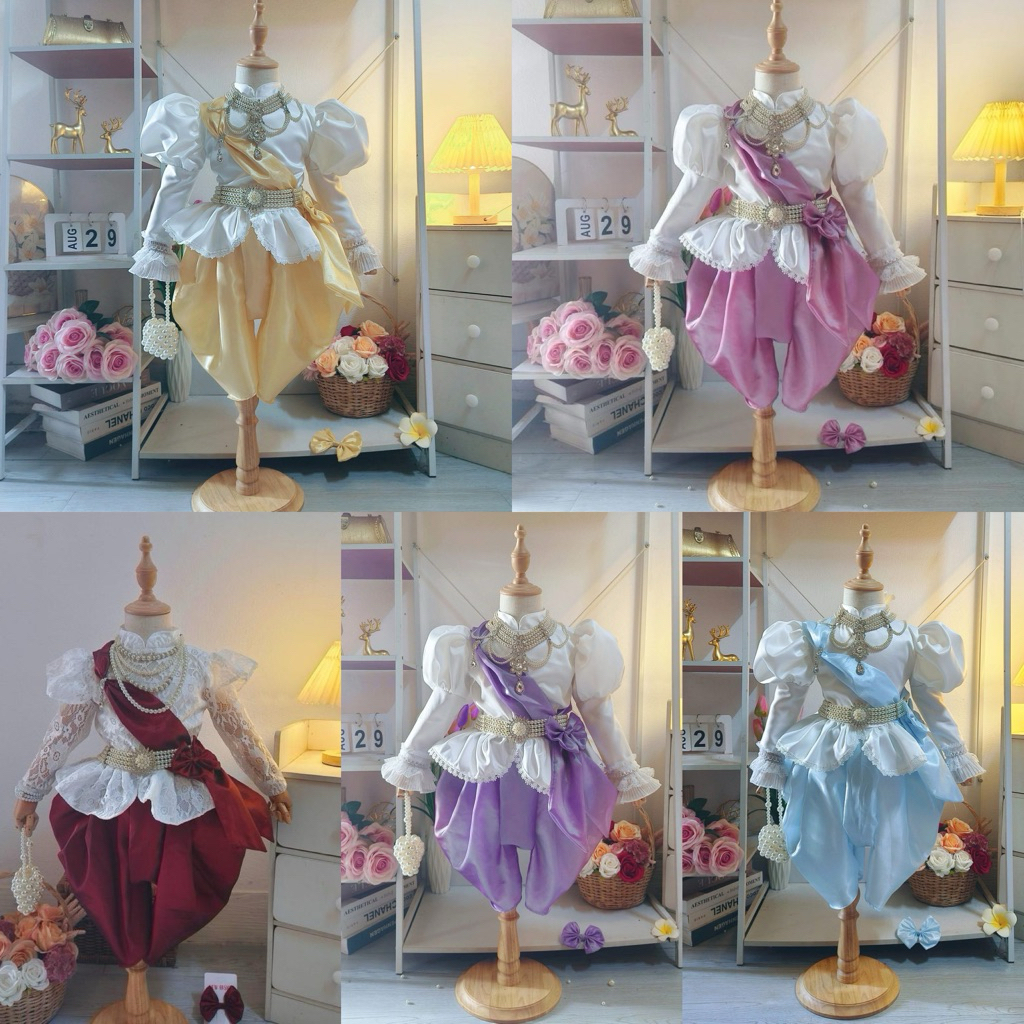🙏ชุดไทย 🌸แม่หญิงแย้ม 🌸 งานสวยมาก ฝีมือคนไทย❤️