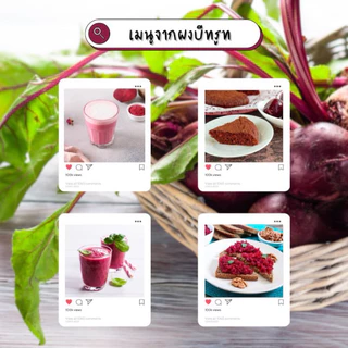 ผงบีทรูท 100% ออร์แกนิค ขนาด 100 กรัม ( Organic Beetroot Powder )