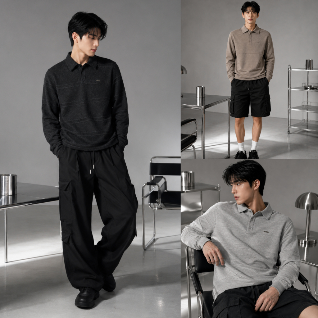 SO.ON : Polo เสื้อโปโล แขนยาว รุ่น Dreamy