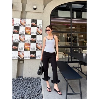 colourblocmatter - Zuri Pants กางเกง 5 ส่วน ชายระบาย มี 2 สี