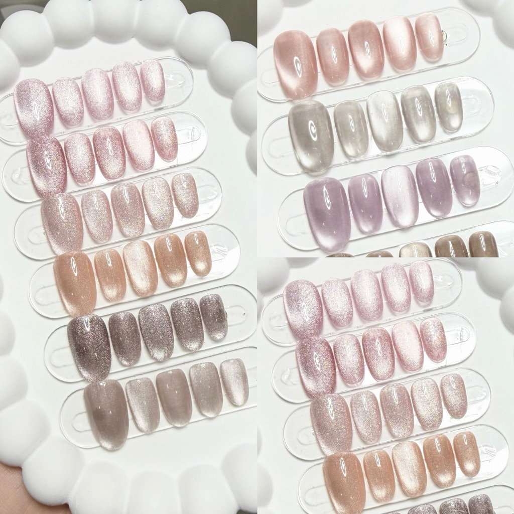 เล็บปลอมเจลแท้สีลูกแก้ว G1-G11 พร้อมส่ง *แจ้งไซส์ที่หมายเหตุ*
