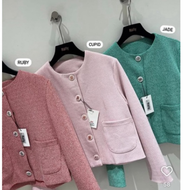 ส่งต่อ rally movement RM buttons jacket สี Cupid
