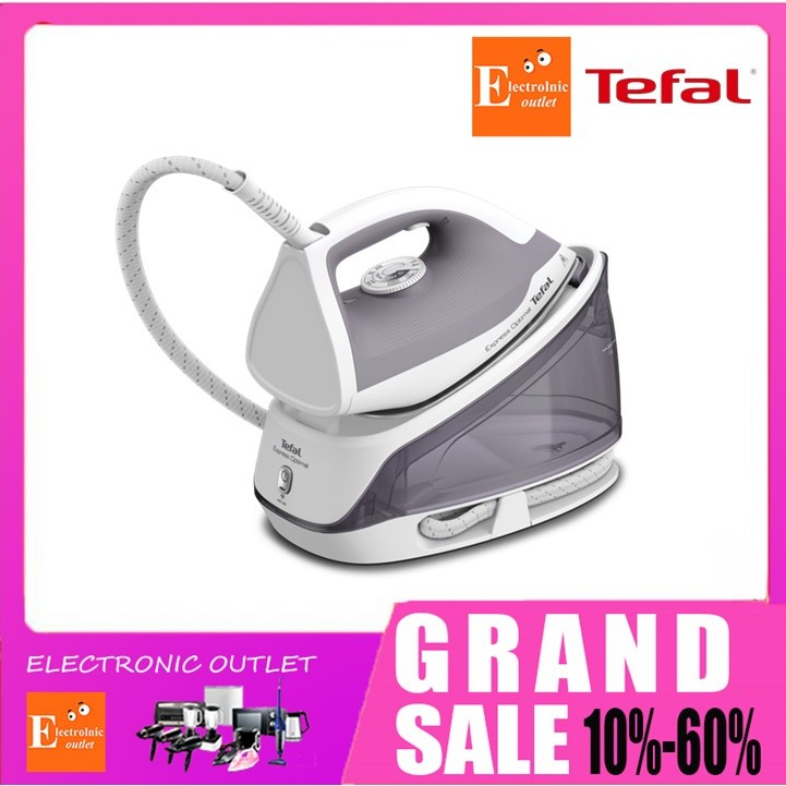 TEFAL เตารีดแรงดันไอน้ำ Express Optimal 5.3 บาร์ รุ่น SV4111T0 รีดลื่นผ้าเรียบไว กะทัดรัดเล็ก แท็งน้