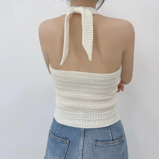 MOMOKA.KNIT🍑 The Tie Crop Top💫