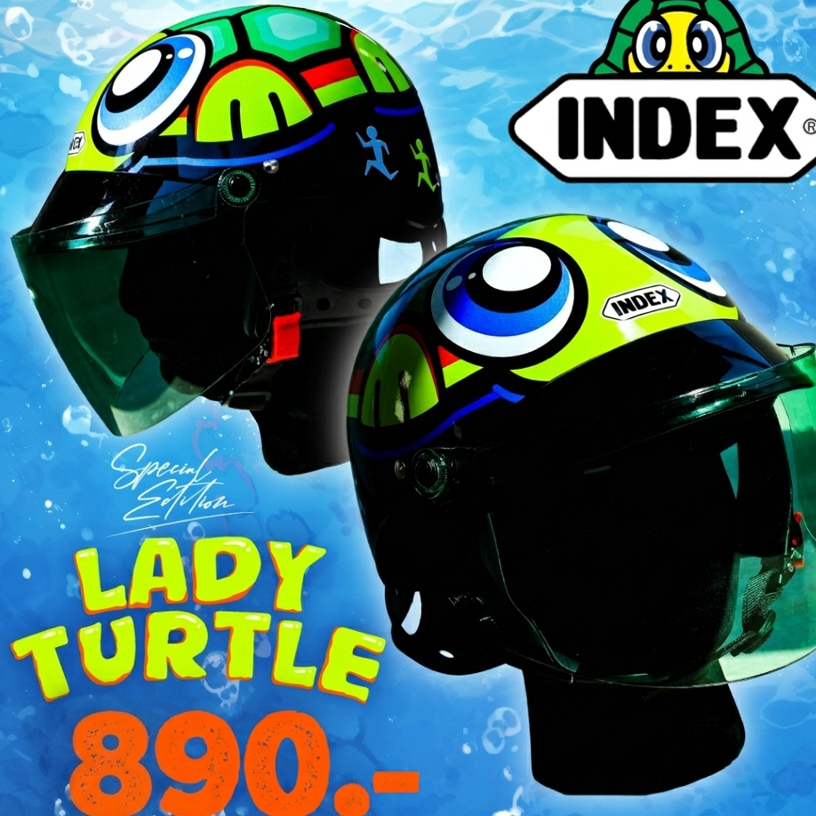 หมวกครึ่งใบ Index lady ลายเต่า Limited Edition