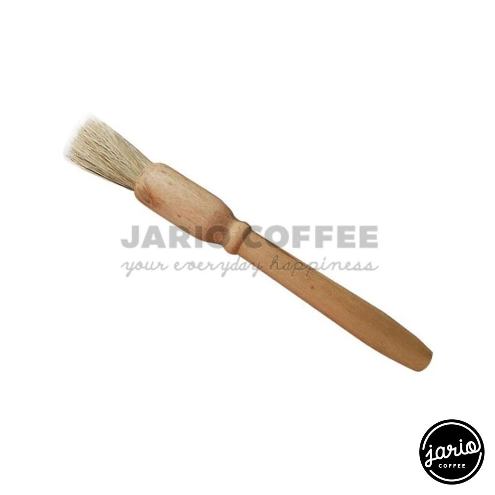 Jario แปรงปัดผงกาแฟ ด้ามจับไม้ แปรงกาแฟ Wooden Coffee Brush