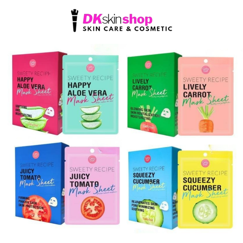 เคที่ ดอลล์ [ยกกล่อง/10ซอง] สวีทตี้ เรซิพี มาส์ก CATHY DOLL SWEETY RECIPE MASK มีให้เลือก 4 สูตร ปริมาณ 25g.