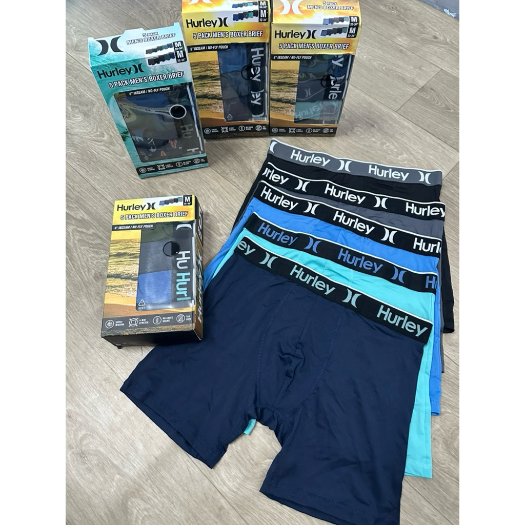 Hurley Boxer กางเกงในผู้ชายแพ็ค 5 ตัว งานแท้ ผ้านิ่ม