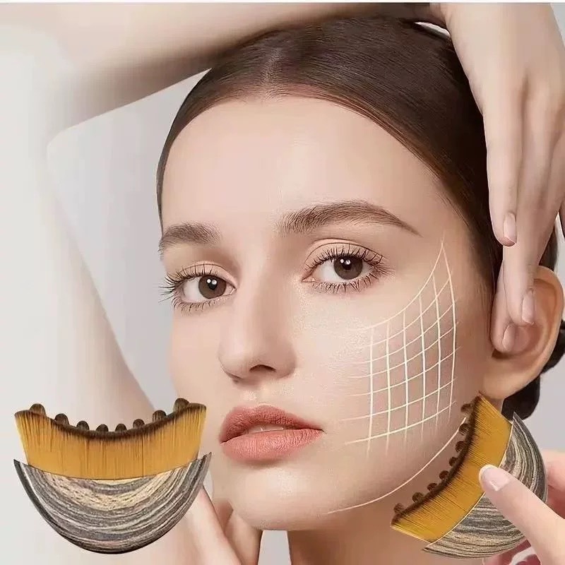 พร้อมส่ง💕แปรงหน้า น้ําเหลือง รูปร่างโครงหน้าสําหรับระบายน้ําน้ําเหลืองออกแบบเพื่อกระชับผิวหน้าเรียว