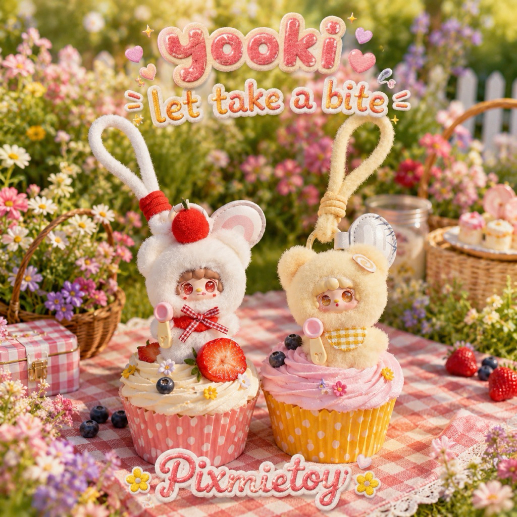 🧁Yooki let's take a bite 🍰(จุ่มเดี่ยว) จุ่มสายคล้องมือถือมินิ
