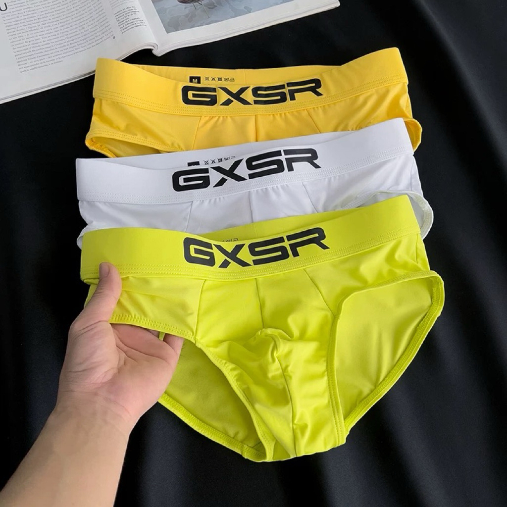 UM GXSR กางเกงในผู้ชาย สปอร์ต ผ้าลื่นยืดนุ่ม ระบายอากาศดี กระชับสบาย เอวต่ำ รุ่นแฟชั่น ใส่ออกกำลังกายได้