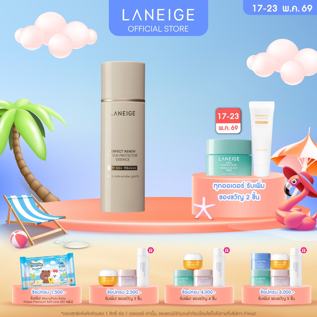 LANEIGE Perfect Renew 5D Sun Protector Essence 50ml SPF 50+ PA++++