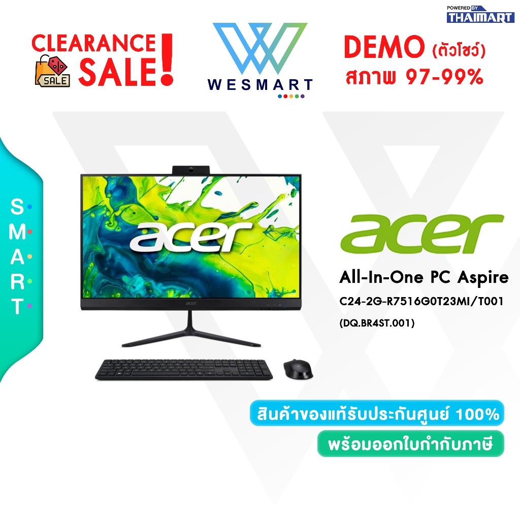 #Demo Acer Aspire C24-2G-R7516G0T23MI/T001(DQ.BR4ST.001) : AMD Ryzen 7 5825U/Warranty 1 Years #ตัวโช