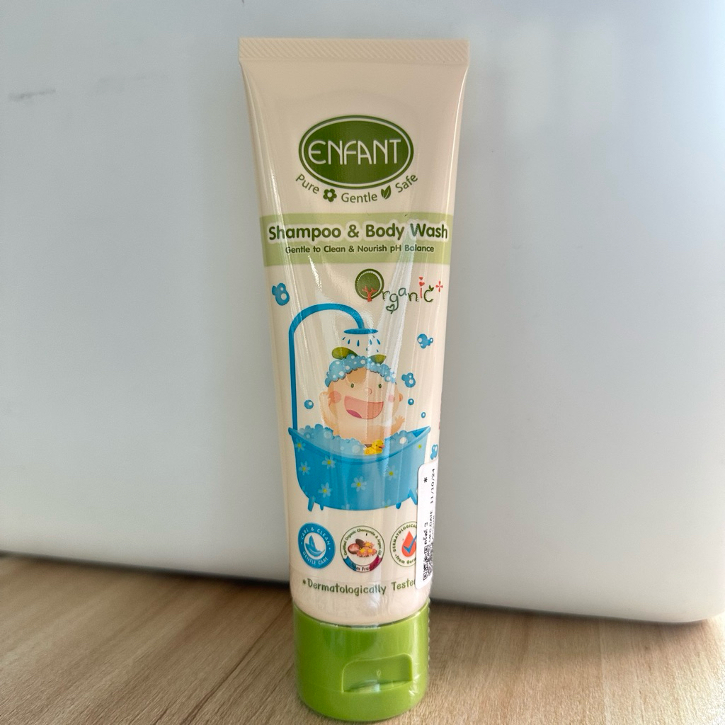 Enfant (อองฟองต์) Double Moisture Lotion / Shampoo & Body ชนิดหลอด ใช้ได้ตั้งแต่เด็กแรกเกิด 85ml.