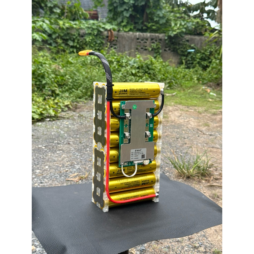 แบตเตอรี่ 4S 13.2V60A 60000mAh BMS Mpower 100A พีค 300A