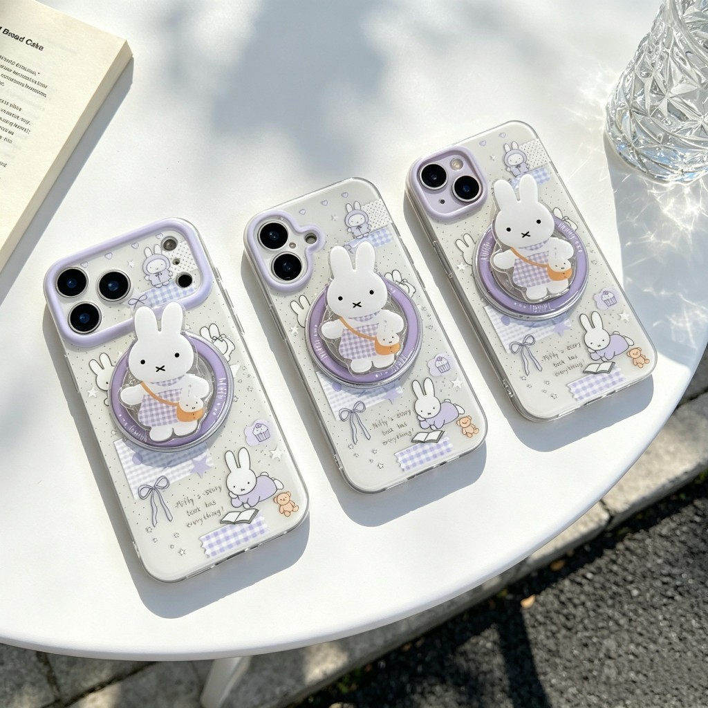 เคส IMD สำหรับ กระต่ายม่วง iphone17promax 17 17pro 16promax 13 14 15 16plus 11 14promax งานด้าน ไม่เป็นรอยนิ้วมือไอโฟน16