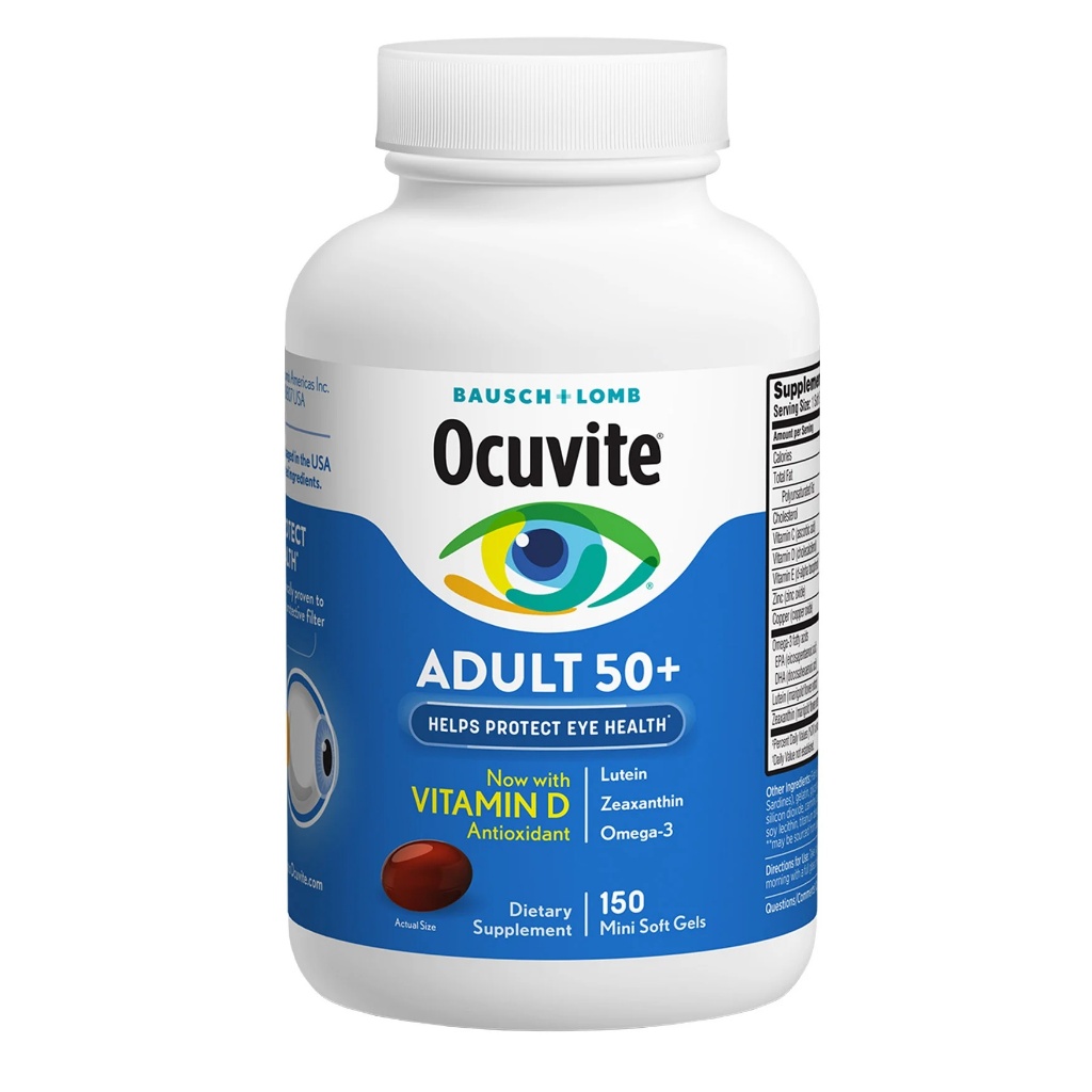 ocuvite adult 50+ วิตามินตา ของแท้ ขนาด 150 เม็ด Exp.01/28