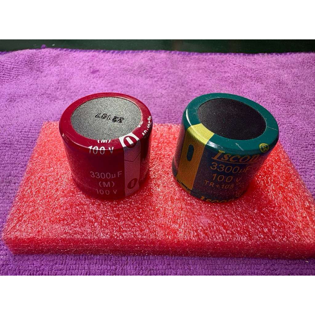 Capacitor 3300uf 100V. 105°C ขนาด 35x30 mm. ราคาต่อตัว