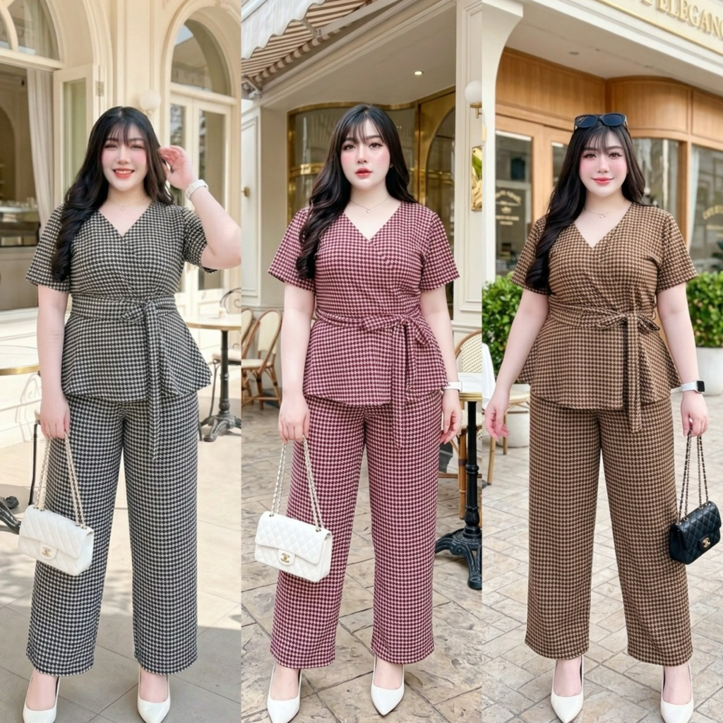 ชุดเซ็ทชิโนริ ไซส์ใหญ่คนอ้วน เสื้อกับกางเกง