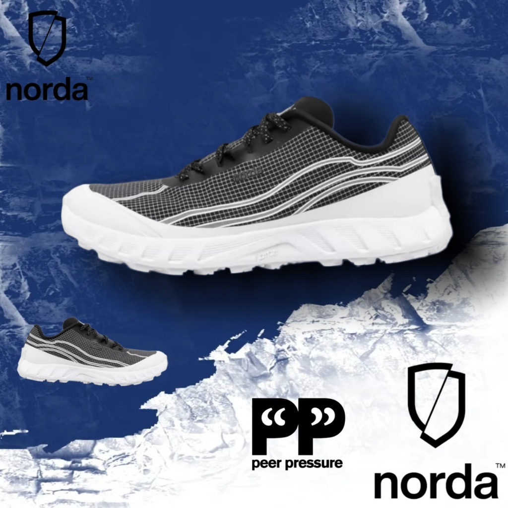 NORDA 002 Black and White รองเท้าผ้าใบ（ของแท้ 100 %）