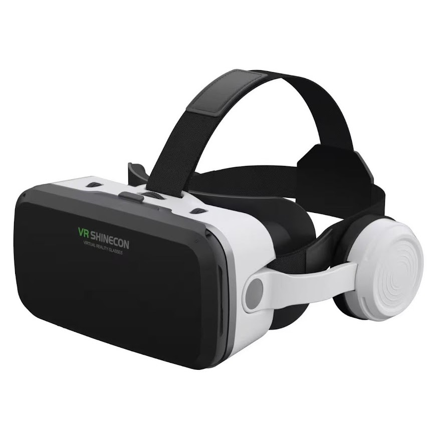 Shinecon VR G04EB แว่นตา Viar Virtual Reality ชุดหูฟังอุปกรณ์ 3D หมวกกันน็อกแว่นตาเลนส์สําหรับสมาร์ทโฟน