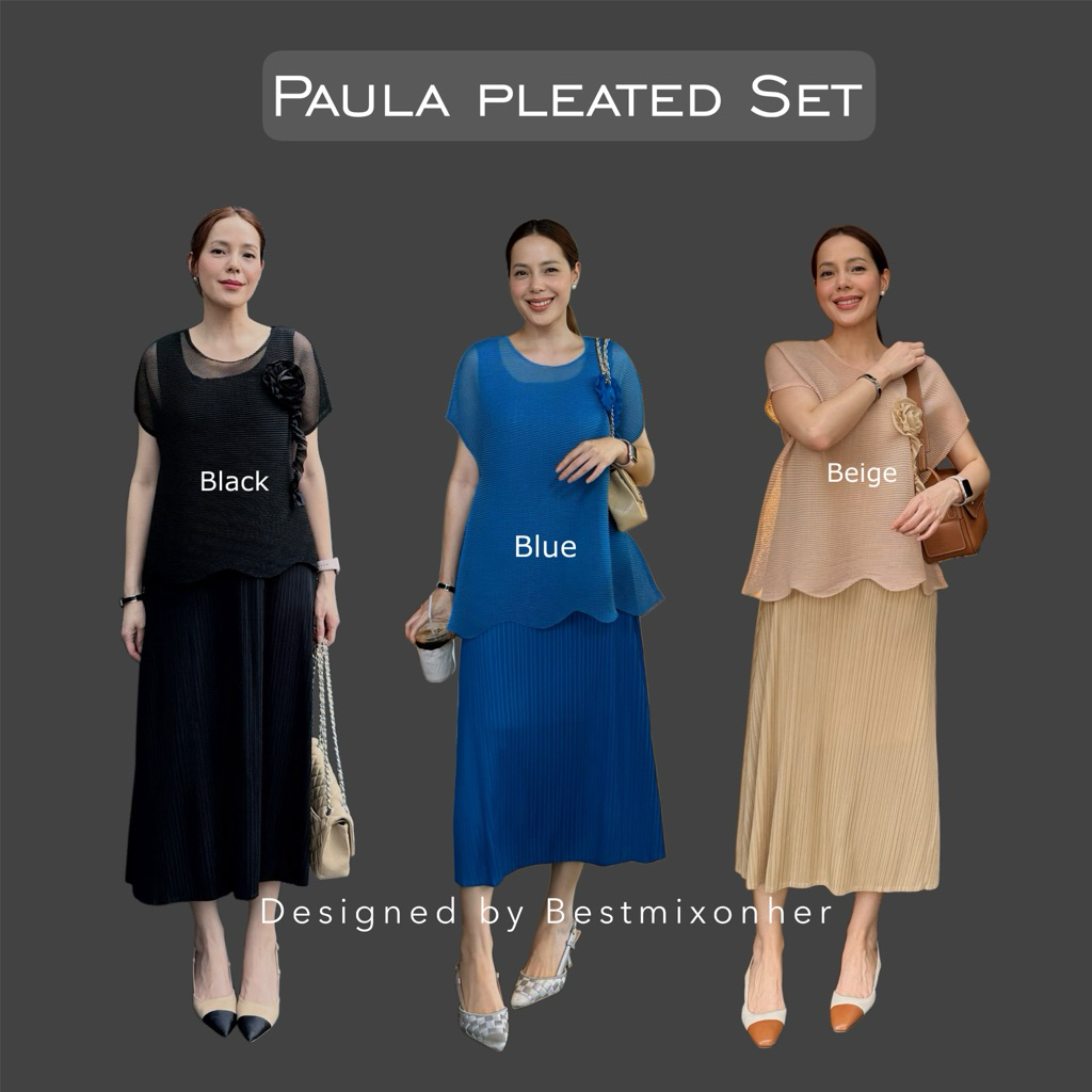 Paula Pleated Set | Code 25133