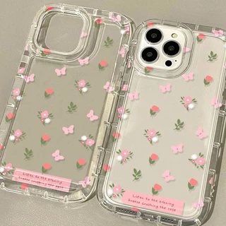 สำหรับ for iPhone 17 11 13 16 14 15 12 Pro Max 6S 7 8Plus X XR XSMAX SE 17Air เคสนิ่มใสถุงลมนิรภัยกันกระแทกการ์ตูนน่าร