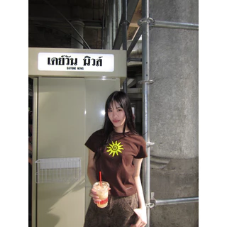 sunnyroll - SNR Logo tee เสื้อทรง Baby tee