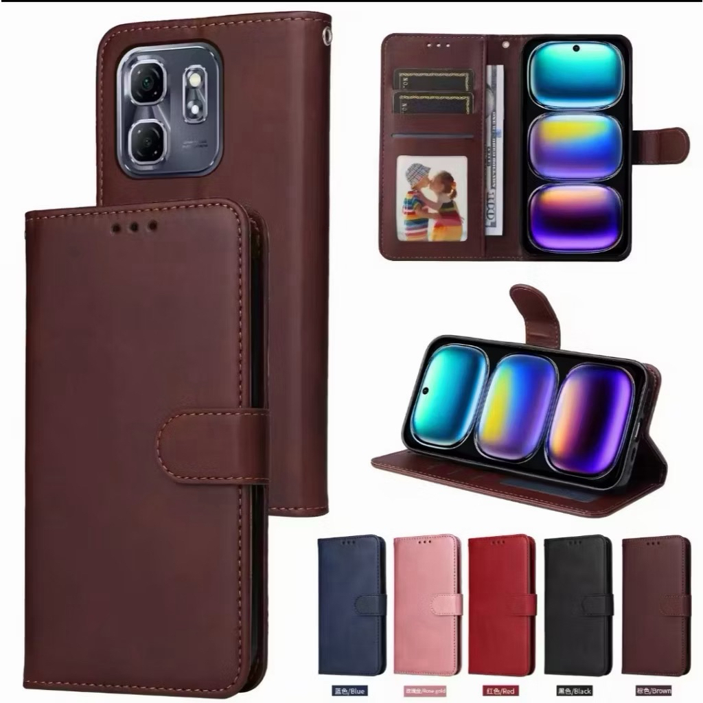 เคสฝาพับ กระเป๋าหนัง มีล็อค สำหรับ Infinix Smart20 Smart9 Smart10 POP10 Hot50 Hot50i Hot50pro Hot50proPlus Hot30 Hot30i