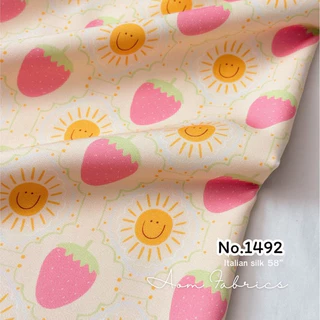 Aom Fabrics 🌷ผ้าไหมอิตาลี่เกรดA 120 แกรม รหัส 1336 , 1492-1497 หน้ากว้าง 58 นิ้ว เนื้อนุ่มลื่น ไม่บาง ลายสวยมากก