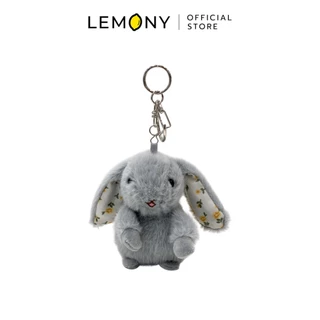 LEMONY พวงกุญแจตุ๊กตากระต่ายขนฟู (สวมกับชุดตุ๊กตาได้)