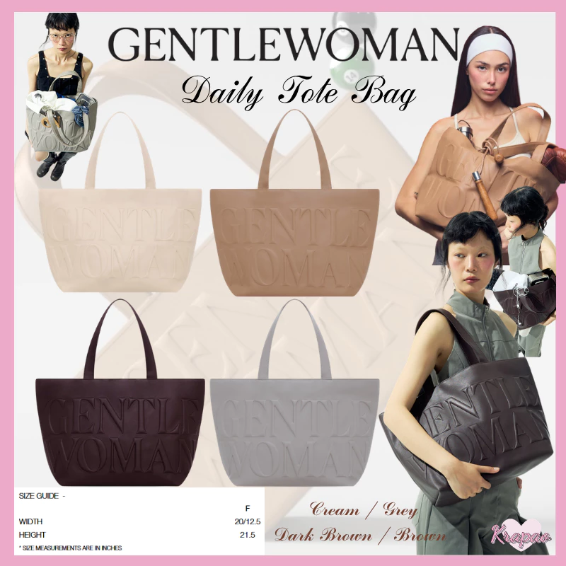 (**พร้อมส่ง)🔥🔝แท้ Gentlewoman Daily Tote Bag💯Official Gentlewoman กระเป๋า กระเป๋าสะพายไหล่ กระเป๋าหนัง ขนาดใหญ่