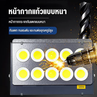 【เปลี่ยนฟรี ถ้าชำรุด】สปอตไลท์ LED แสงสีขาว 20000Wไฟสปอตไลท์กลางแจ้ง ชิปCOB การันตี แสงขาว ถูกที่สุด กันน้ำ กันฝน floodli