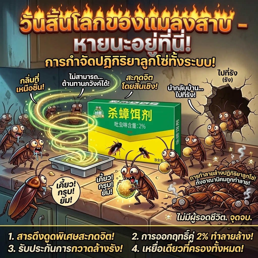 🚫🪳ไม่มีแมลงสาบมาเป็นเวลา 60 ปี🪳🚫SLB ยาแมลงสาบ เจลแมลงสาบ ฆ่าแมลงสาบ ไล่แมลงสาบ บ้านแมลงสาบ 1 กล่อง มี 8 ชิ้น
